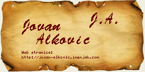 Jovan Alković vizit kartica
